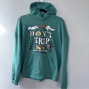 Neff Don’t Trip Teal Hoodie with Trippie Nature Graph Size Small